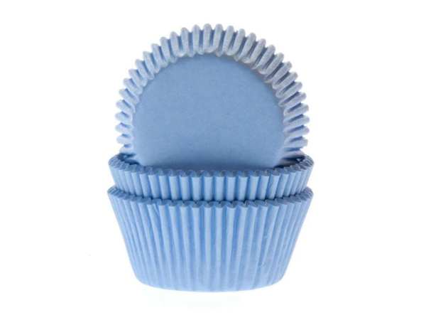House of Marie Mini-Muffinförmchen baby blue 60 Stück