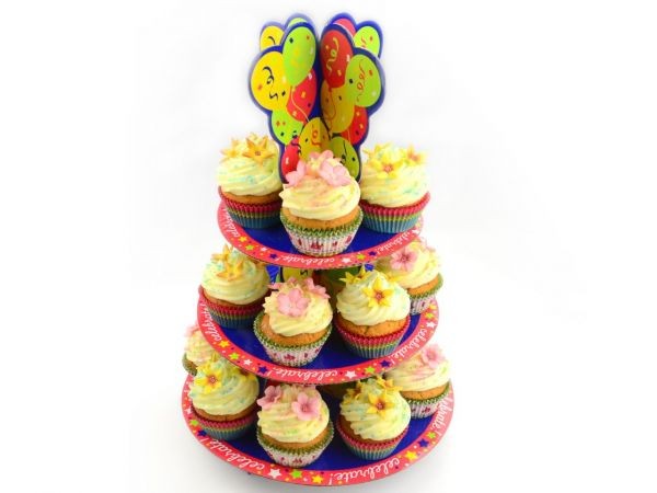 Cupcake Etagere Happy Birthday