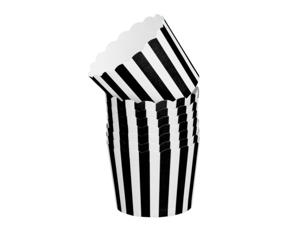 Cupcake Cup klein Schwarz-Weiß 20St.