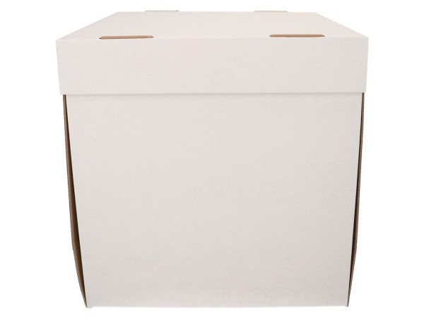 Tortenbox extra hoch weiß 32 x 32 x 32cm 