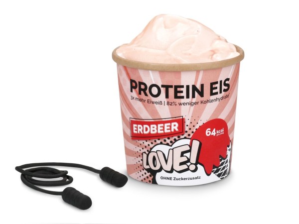 Protein Eispulver Erdbeere 65g