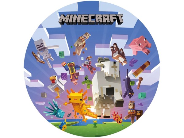 Tortenaufleger Minecraft 7 rund 20cm