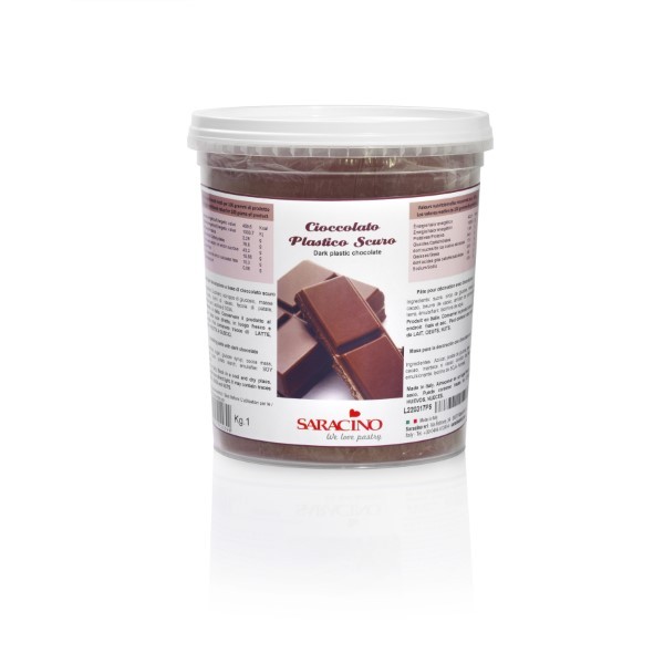 Dunkle Modellierschokolade Saracino - 1kg
