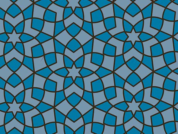 Transferfolie Mosaik Blau